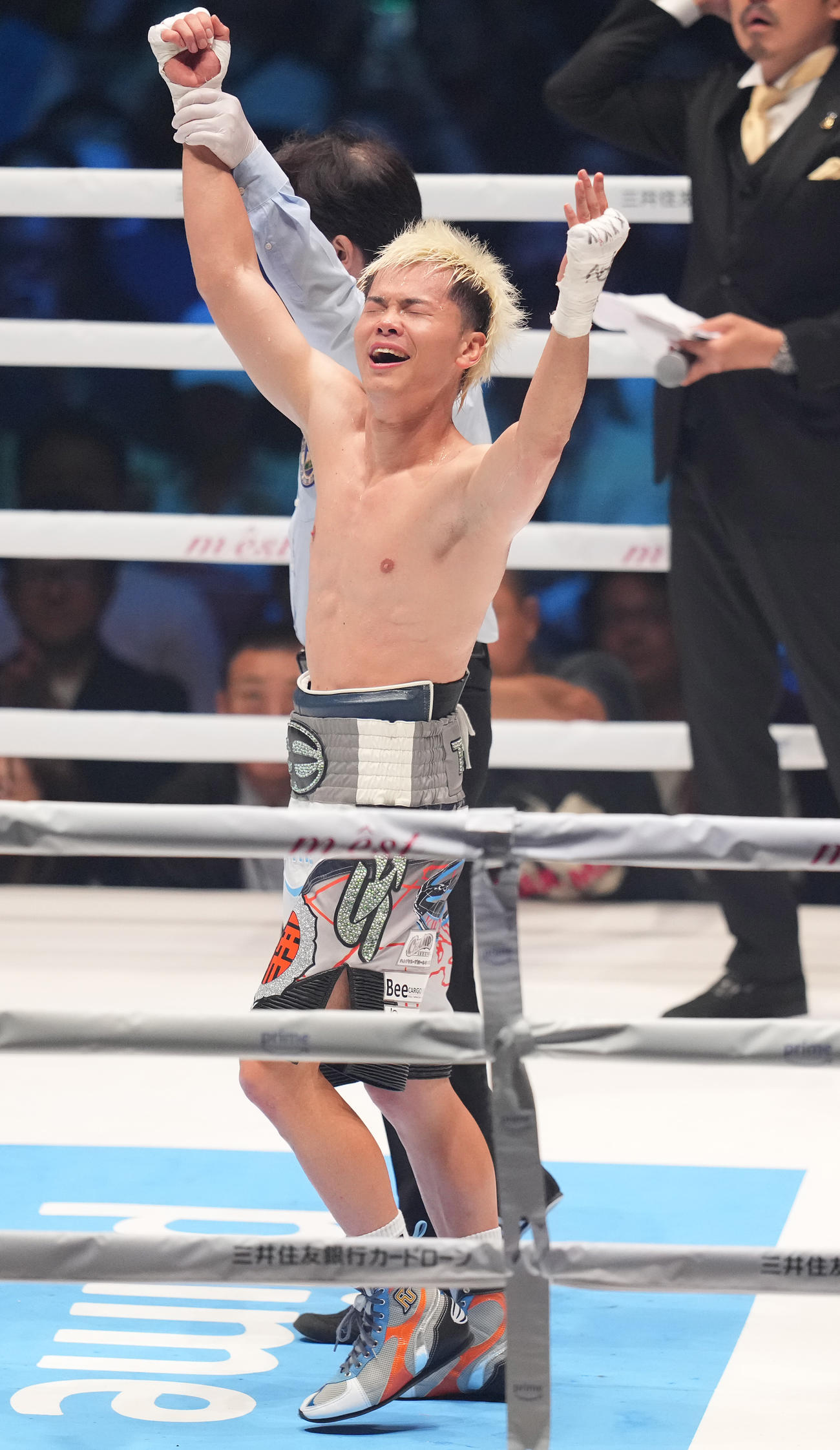 ロドリゲスに3回TKO勝ちした那須川（撮影・鈴木みどり）