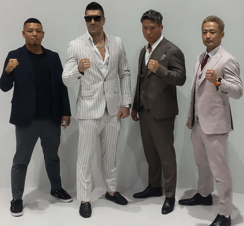 無差別級アジア予選に出場する（左から）山口翔大、シナ・カリミアン、K－Jee、谷川聖哉（C）K－1