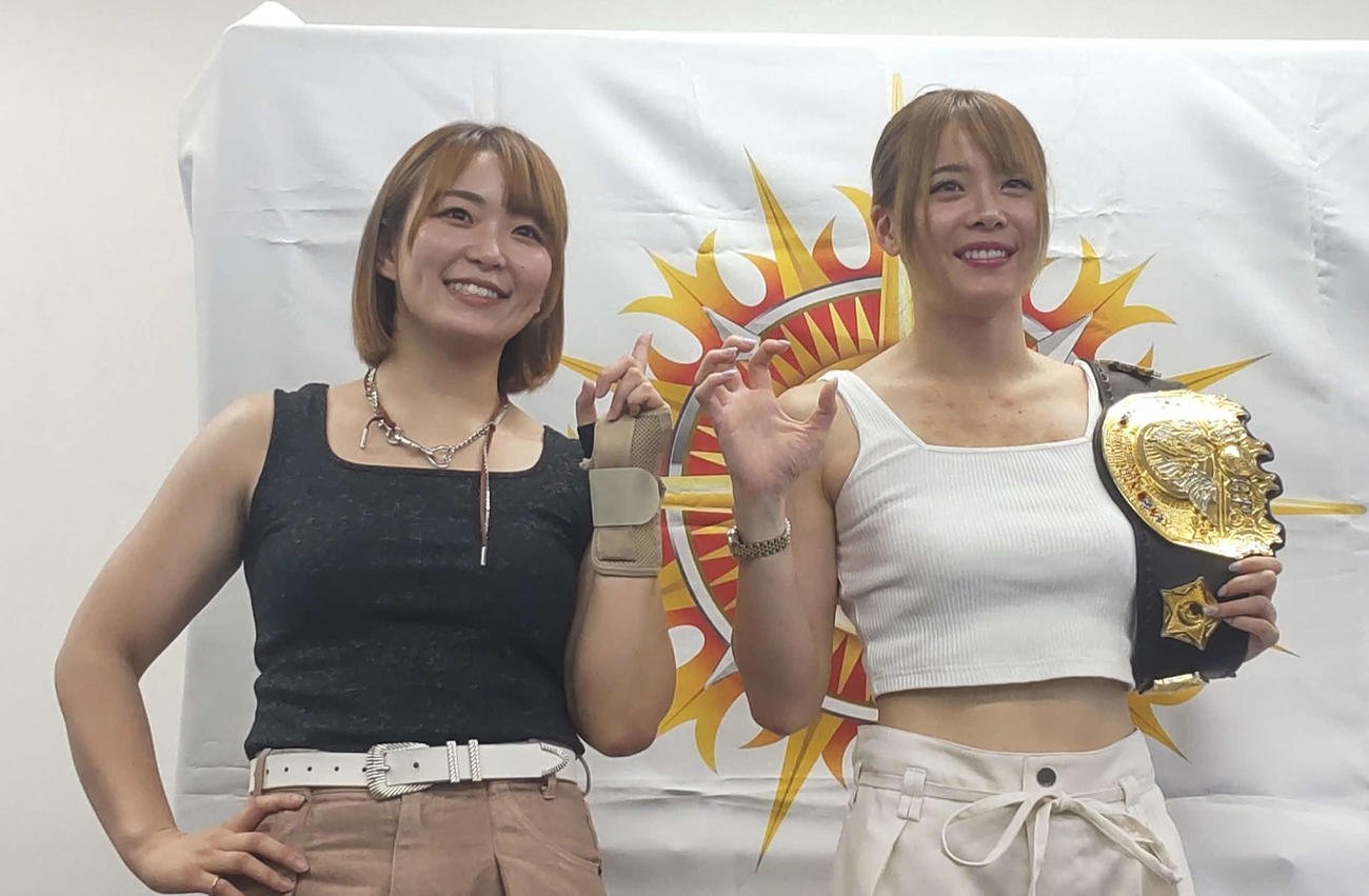9・2「Sareee－ISMチャプターV」（新宿FACE）でタッグを組むSareee（左）と岩谷麻優