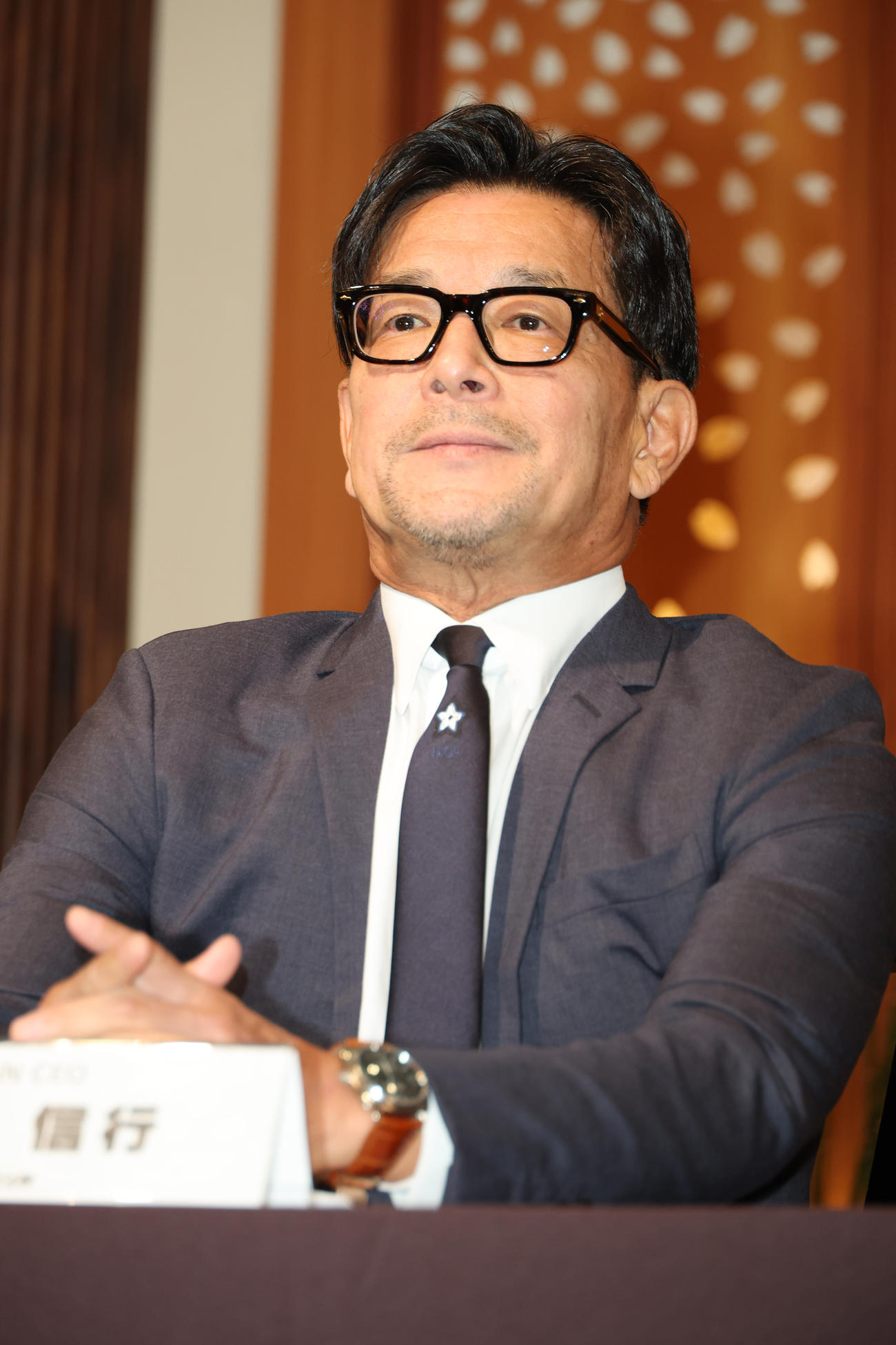 会見するRIZIN榊原信行CEO（撮影・中島郁夫）