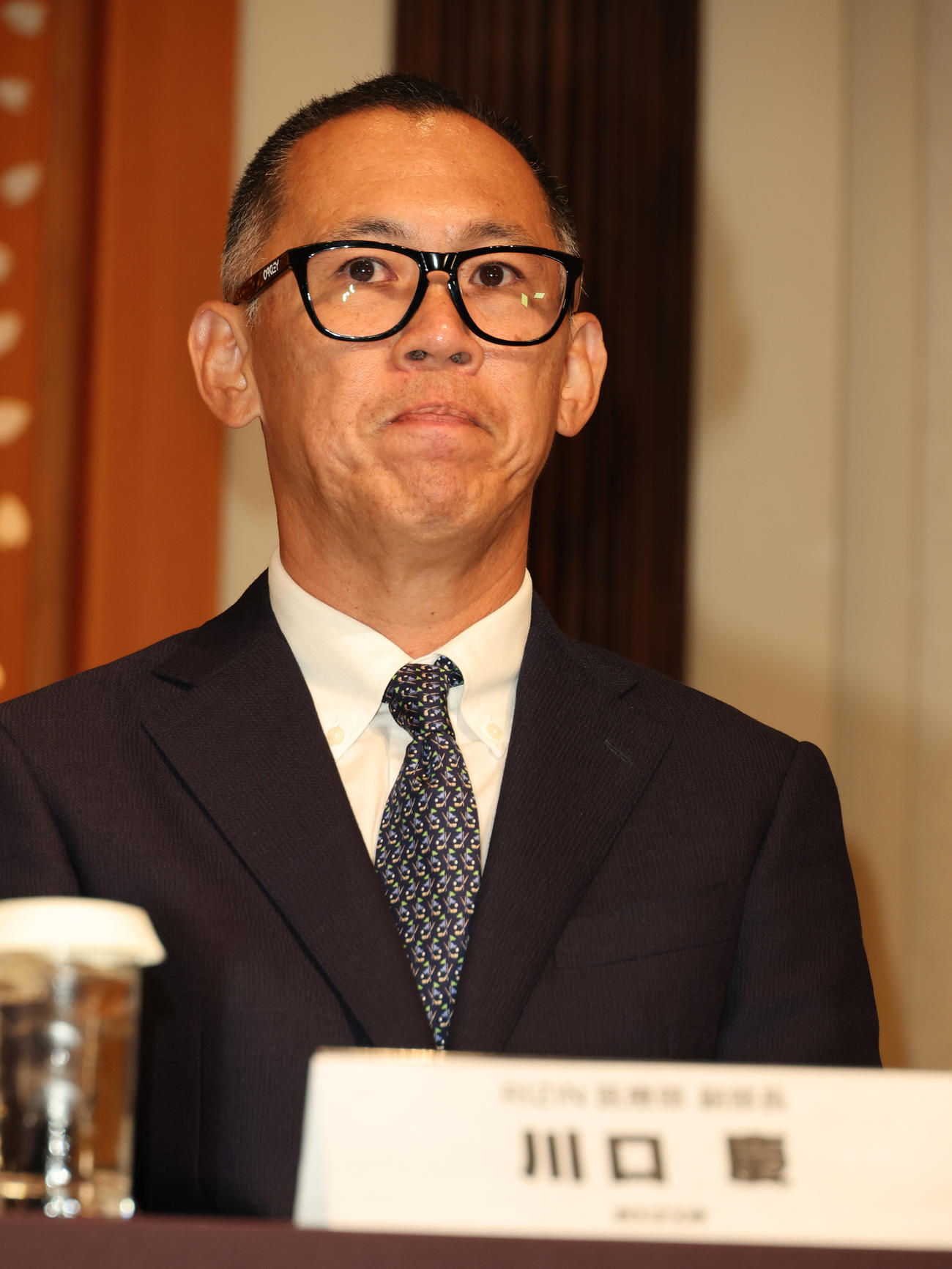 会見するRIZIN医療部川口慶副部長（撮影・中島郁夫）