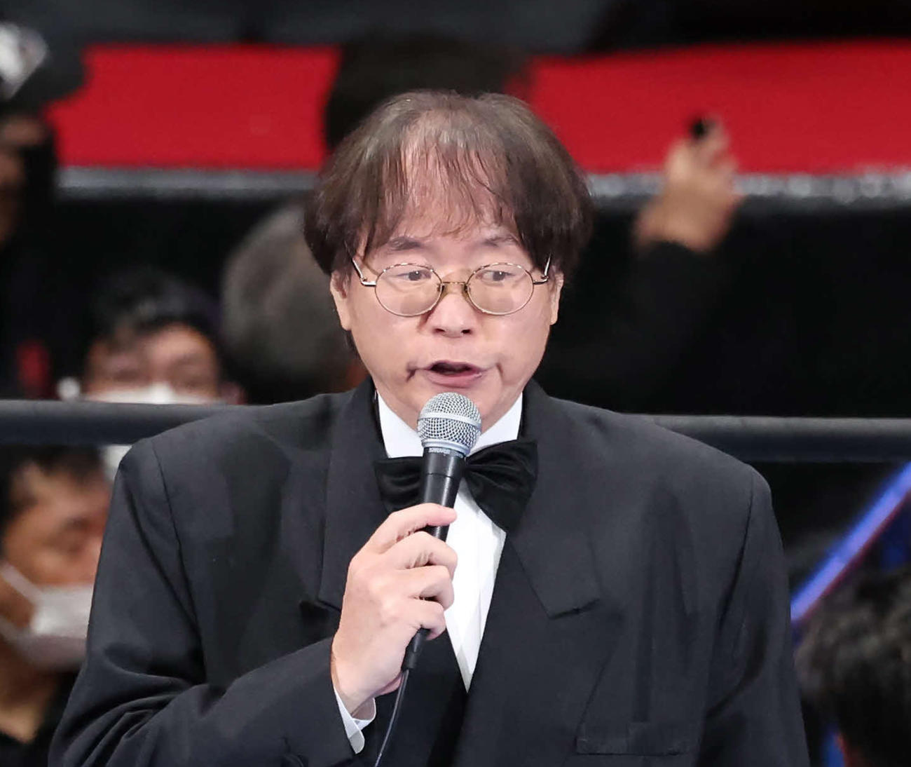 リングアナウンサーの田中ケロ氏（2022年12月撮影）