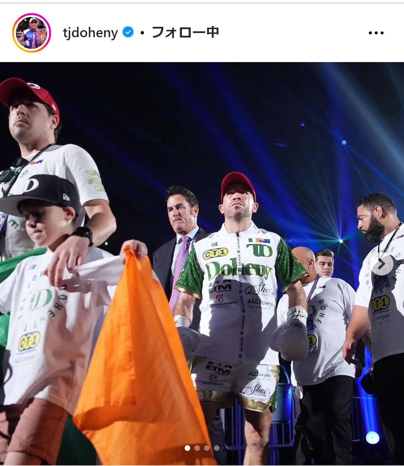 T・Jドヘニーのインスタグラムから