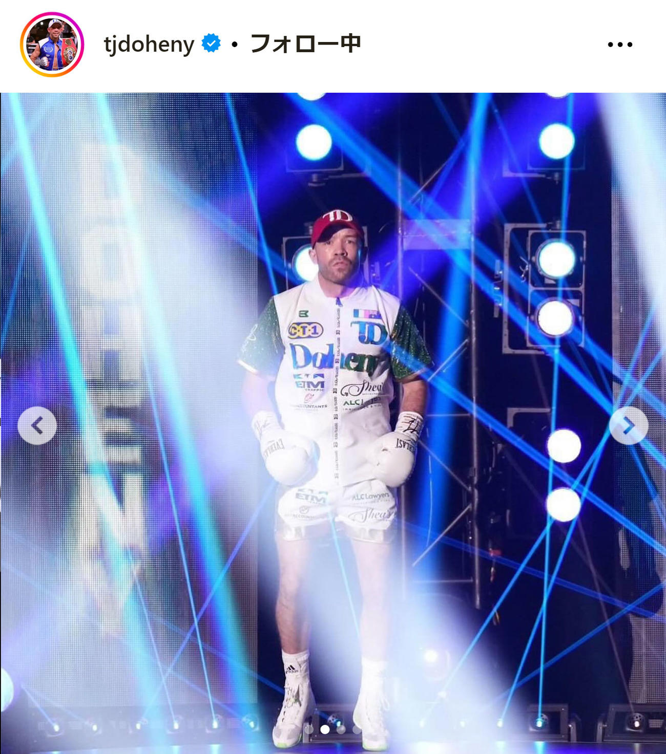 T・Jドヘニーのインスタグラムから