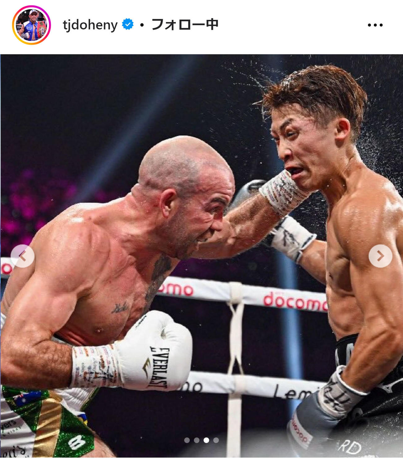 T・Jドヘニーのインスタグラムから