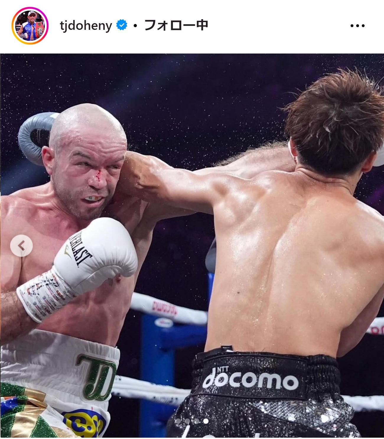 T・Jドヘニーのインスタグラムから
