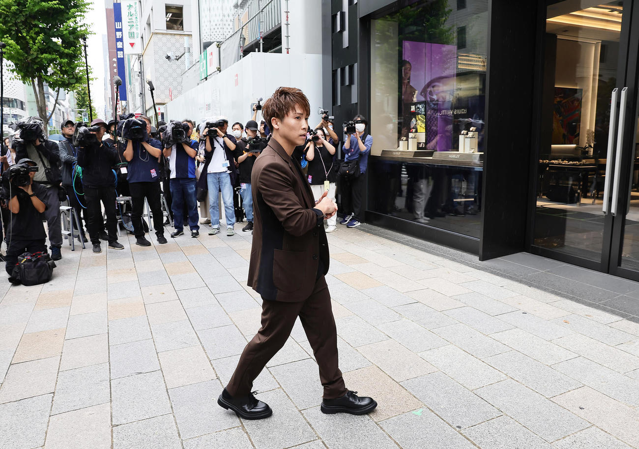 イベントに登場した井上尚弥（撮影・足立雅史）