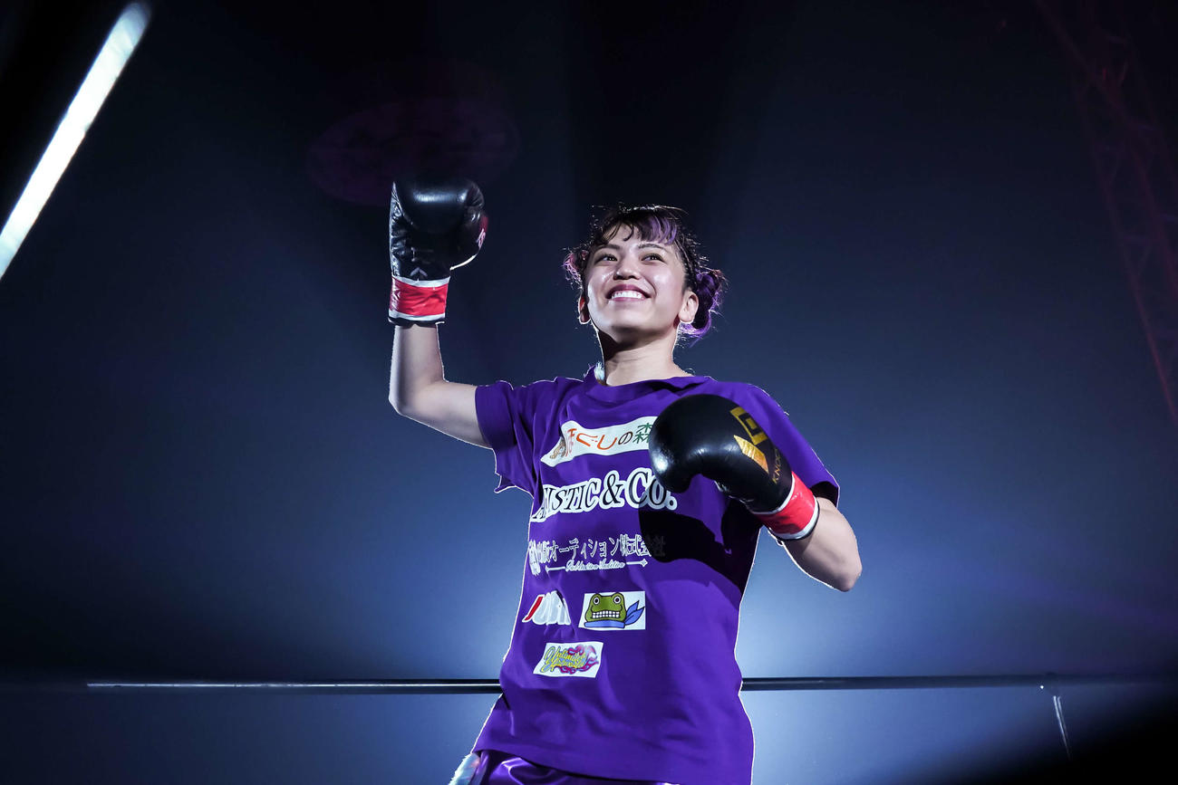 10・12後楽園へ意欲をみせるぱんちゃん璃奈　（C）KNOCK OUT