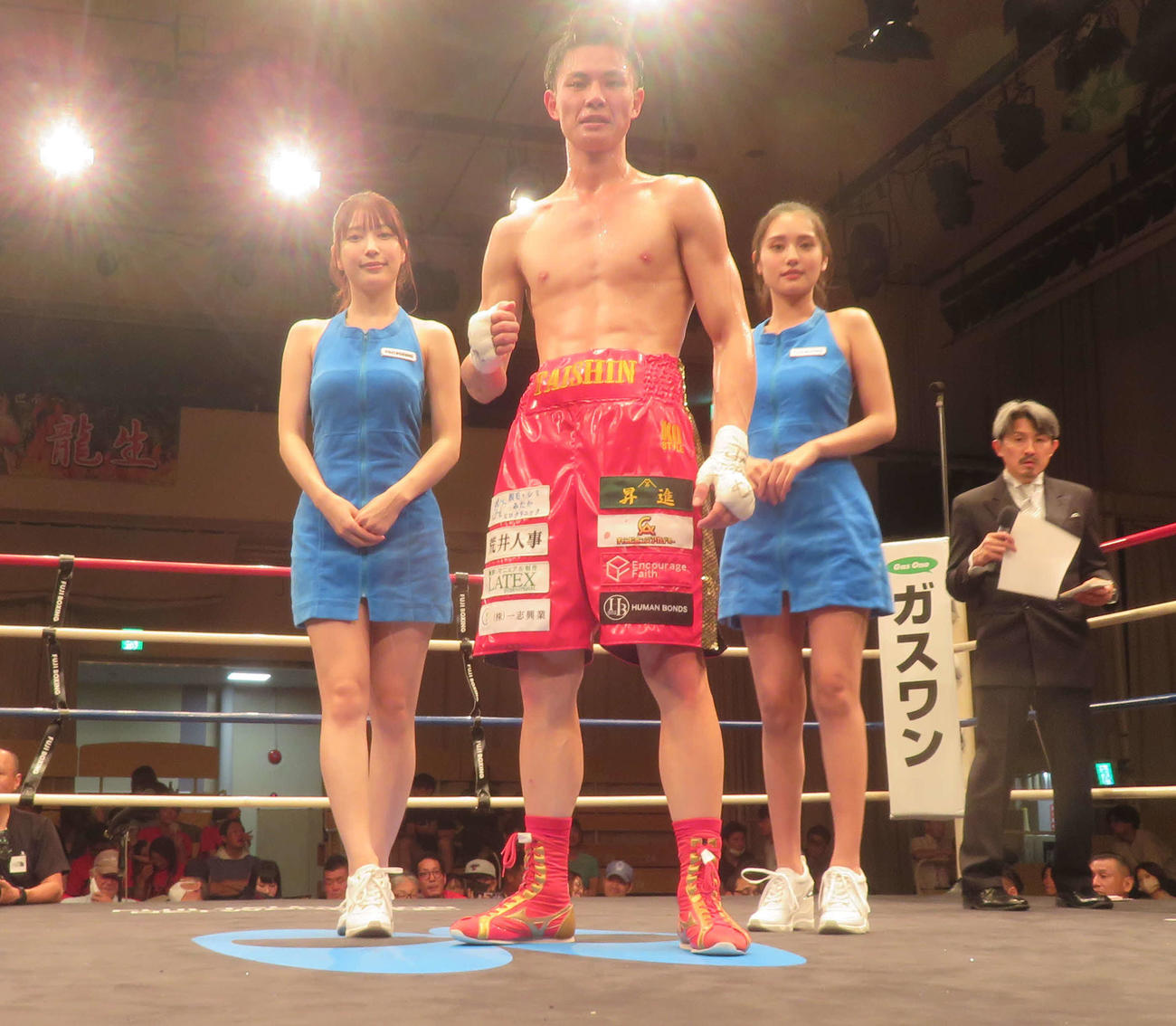 A級初戦を判定勝利で飾った磯谷大心（2024年8月13日撮影）
