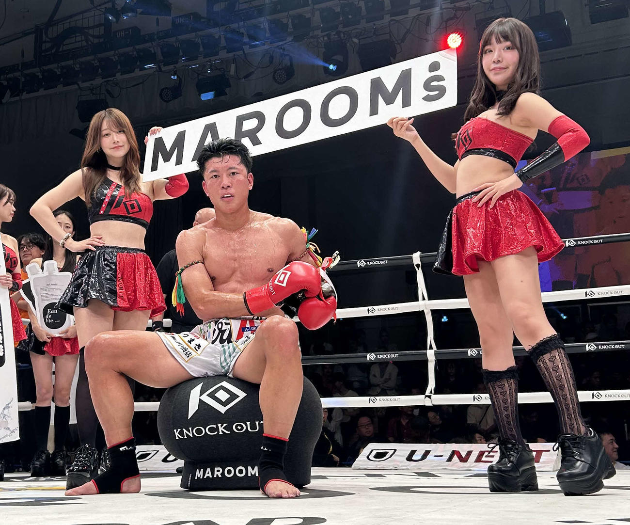 「KNOCK OUT5」で高橋幸光に勝利した現役医師のキックボクサー、MASATO BRAVELY（撮影・松尾幸之介）