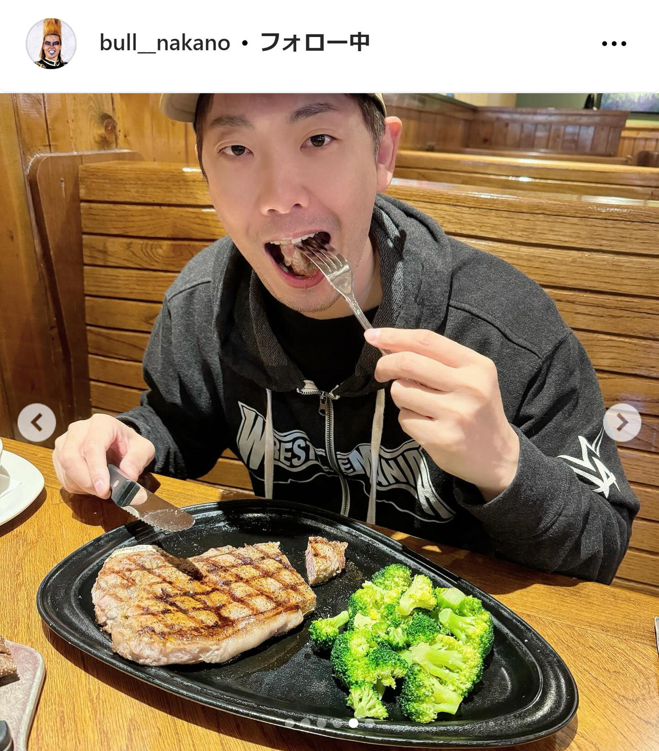 ブル中野さんのインスタグラムから
