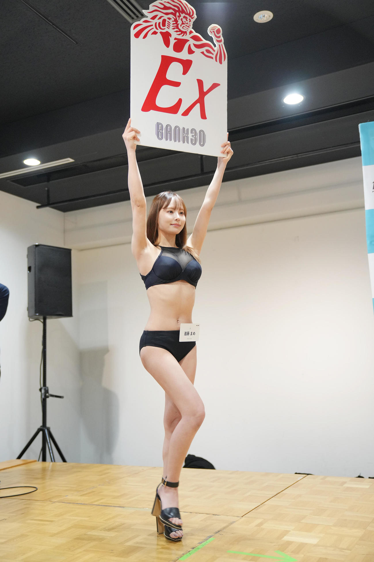 「RIZINガール2025」最終オーディションを受ける遠藤まめ（撮影・垰建太）