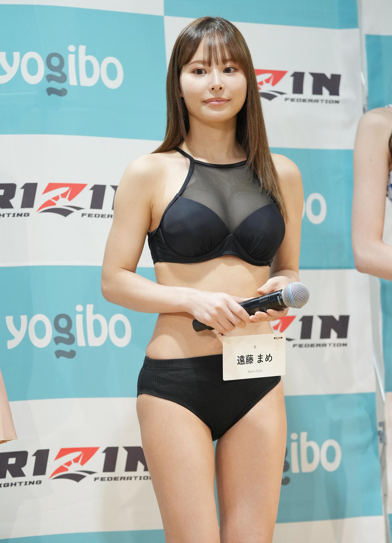 「RIZINガール2025」最終オーディションを受ける遠藤まめ（撮影・垰建太）