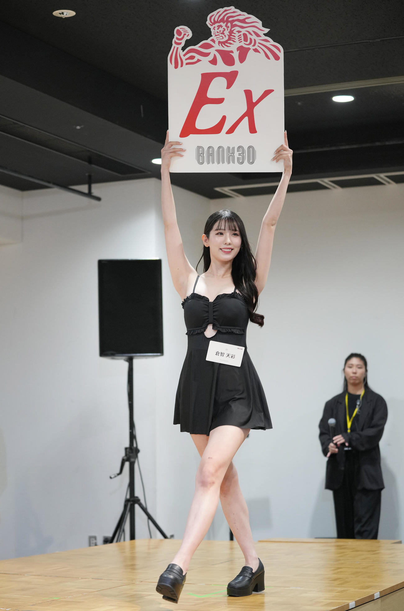 「RIZINガール2025」最終オーディションを受ける倉智天彩（撮影・垰建太）