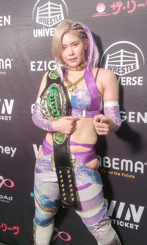 ノア】デビュー半年の天麗皇希がGHC初代女子王者に「このベルトと一緒