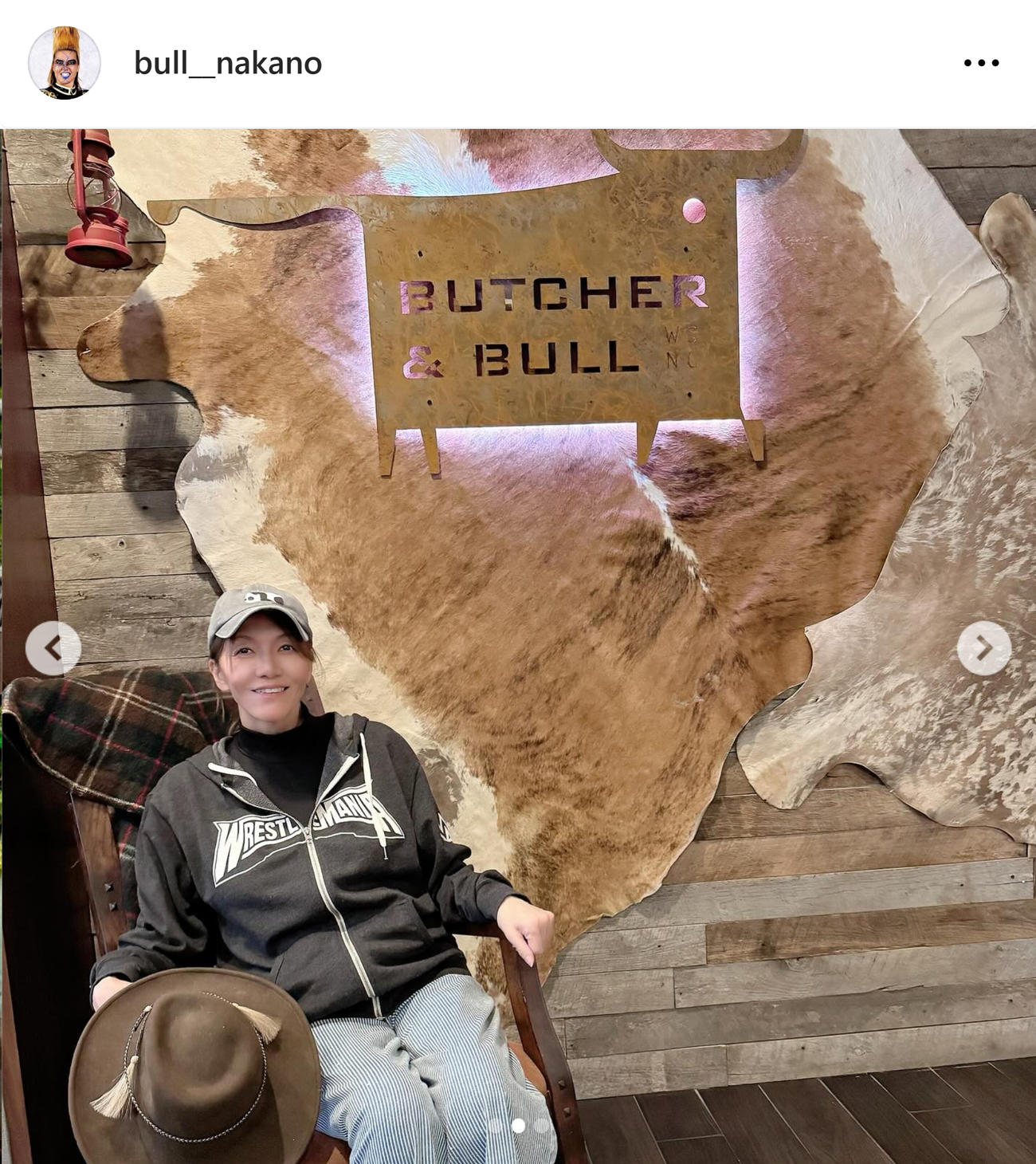 ブル中野さんのインスタグラムから