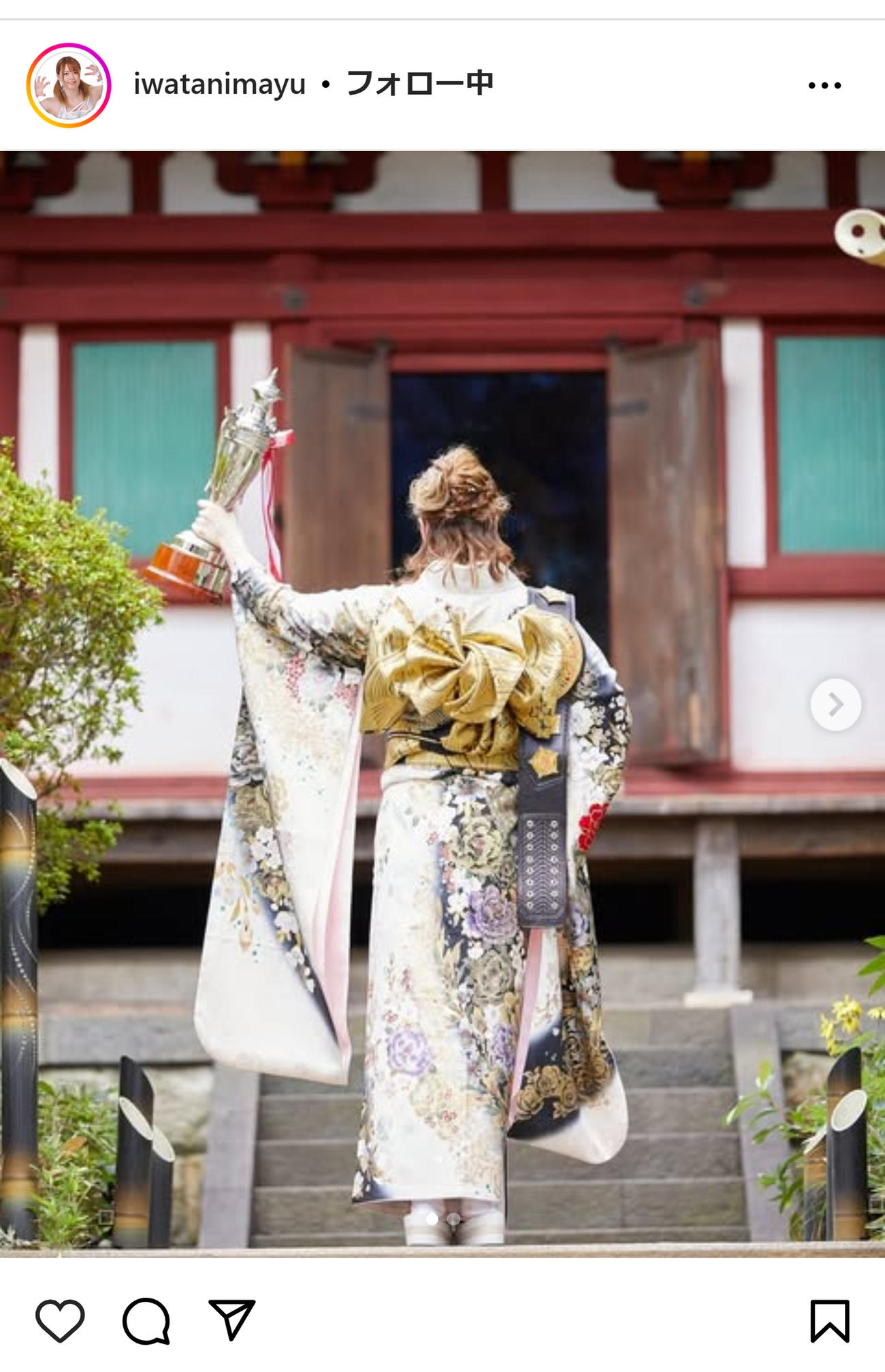 岩谷麻優のインスタグラムから