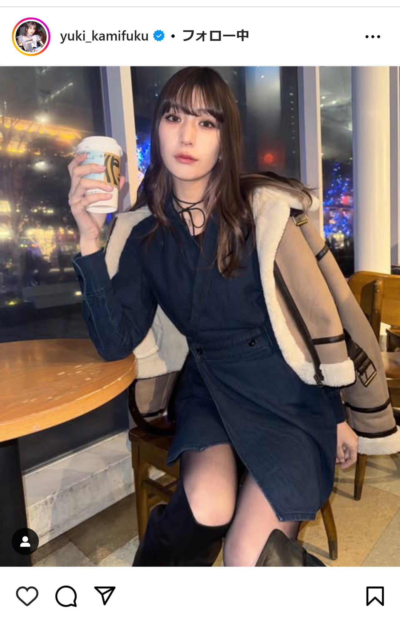 上福ゆきのインスタグラムから