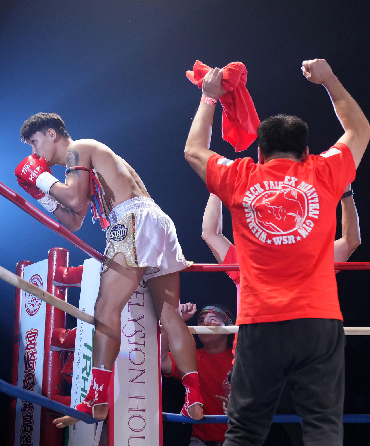 ヨードクンポン・ウィラサクレック対鈴木勇人　KO勝利で王座を防衛したヨードクンポン・ウィラサクレック（撮影・横山健太）
