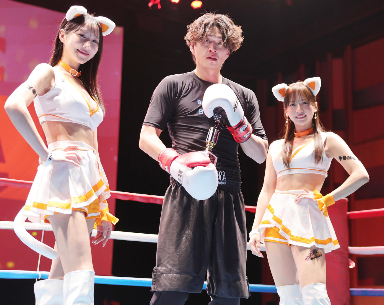 おみっちに判定勝ちしたHIRAYAMA AWA（撮影・野上伸悟）