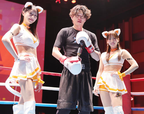 おみっちに判定勝ちしたHIRAYAMA AWA（撮影・野上伸悟）