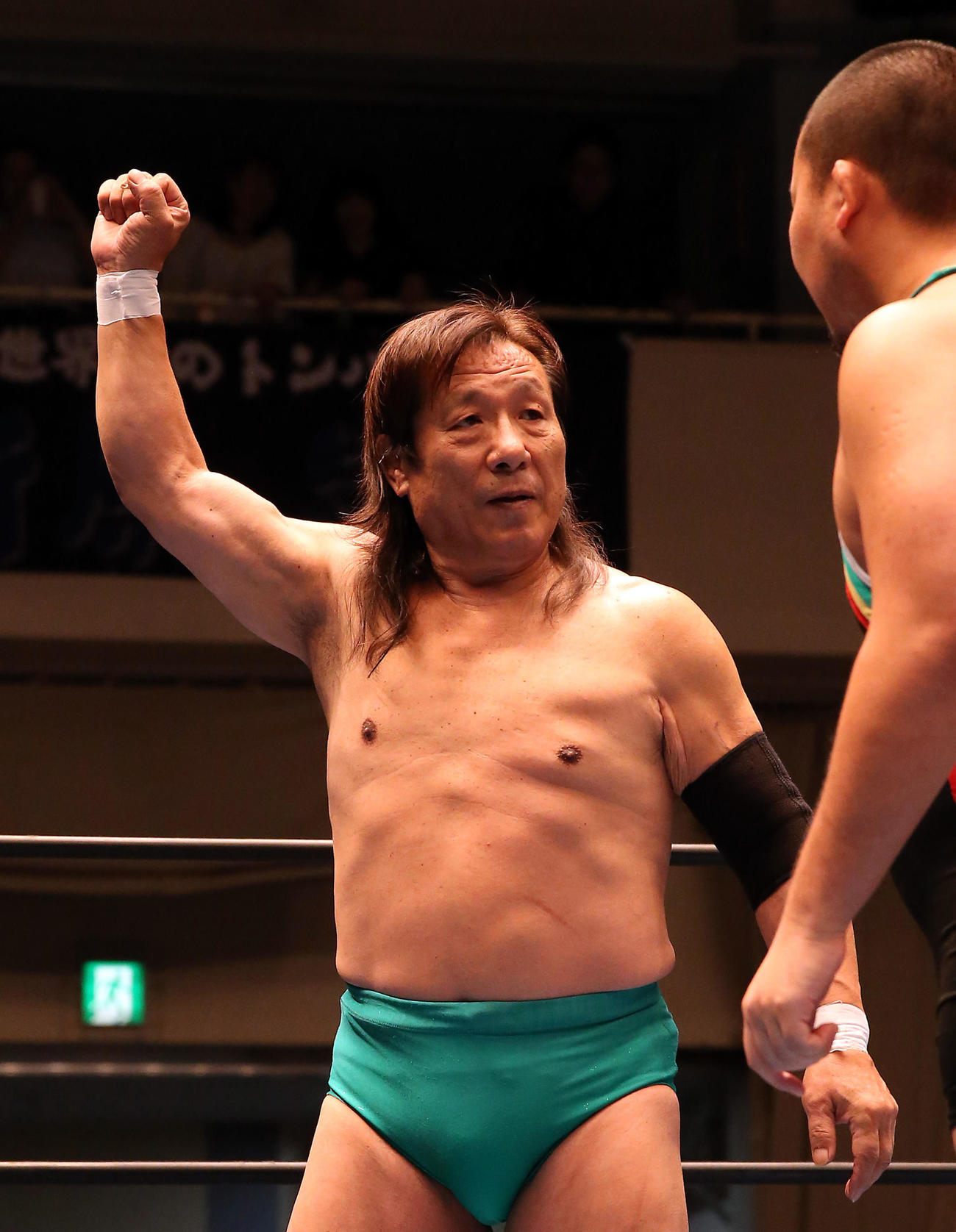 リアルジャパンプロレス　後楽園ホール大会に出場したグラン浜田さん（2014年9月撮影）
