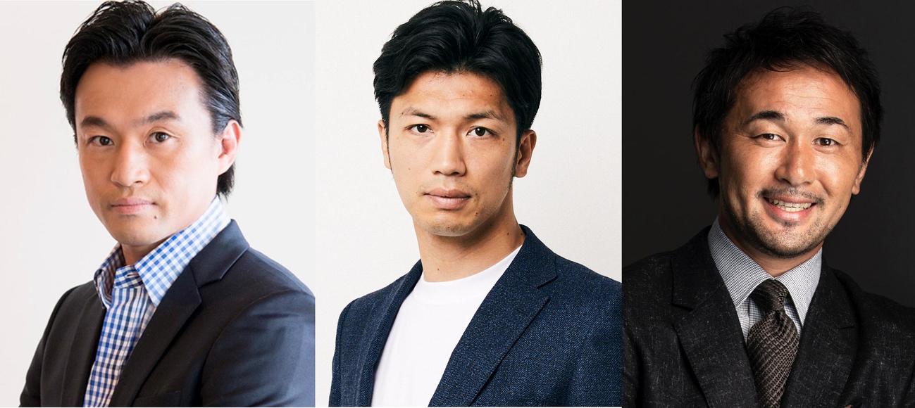 24日のプライムビデオ・ボクシング11大会で解説を務める西岡利晃氏（左端）、村田諒太氏（中央）、山中慎介氏