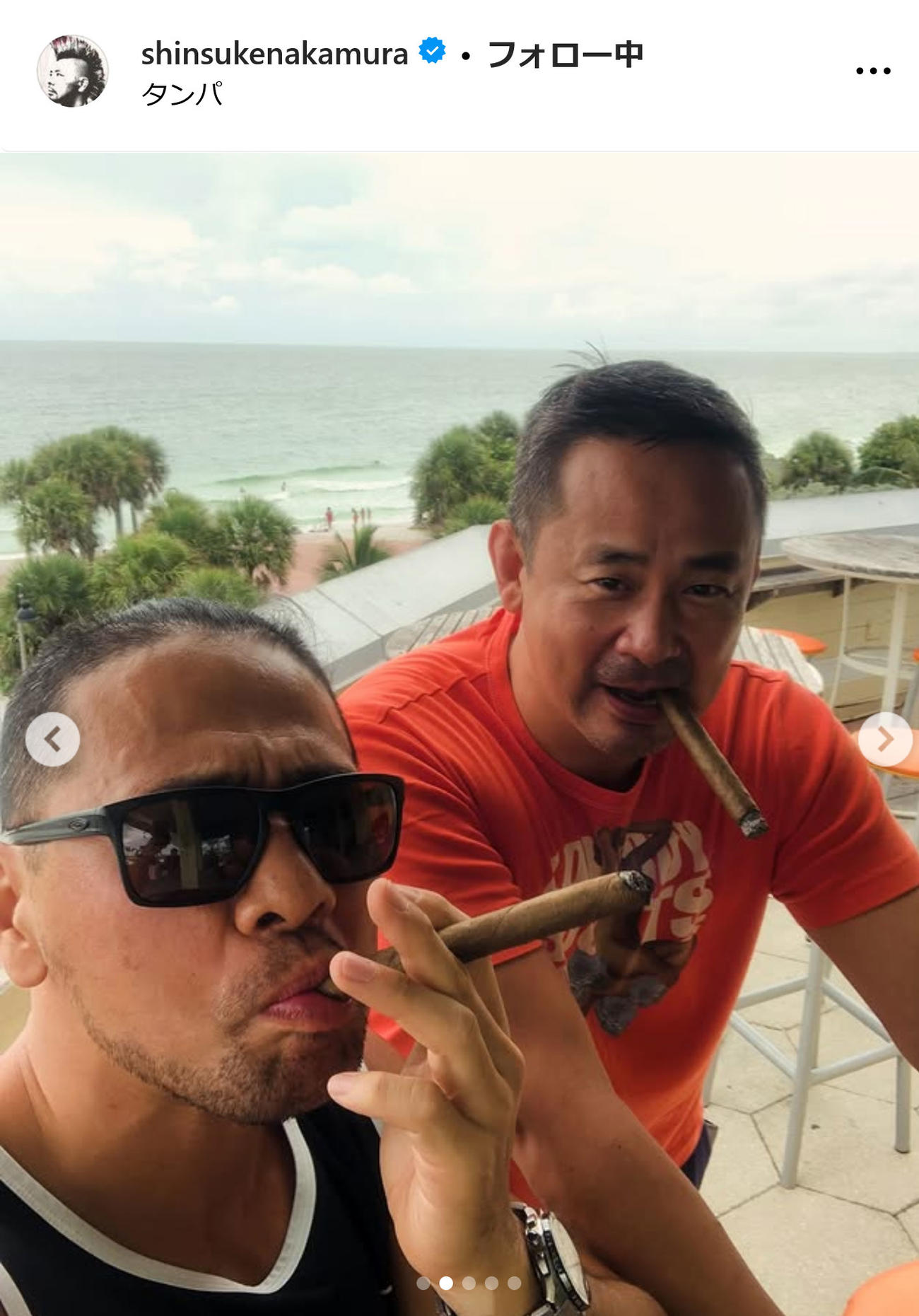 中邑真輔インスタグラムから