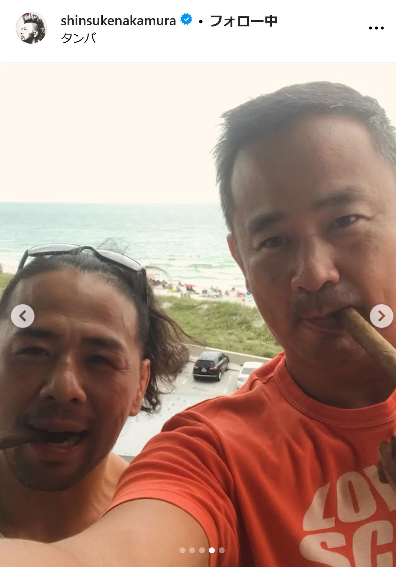 中邑真輔インスタグラムから