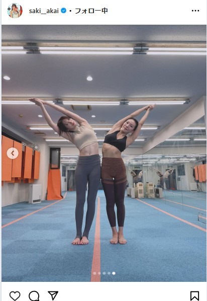 赤井沙希のインスタグラムから