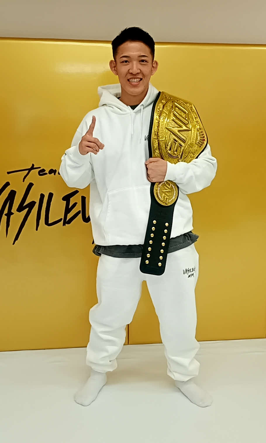 ONEフェザー級キックボクシング暫定世界王者となった野杁正明
