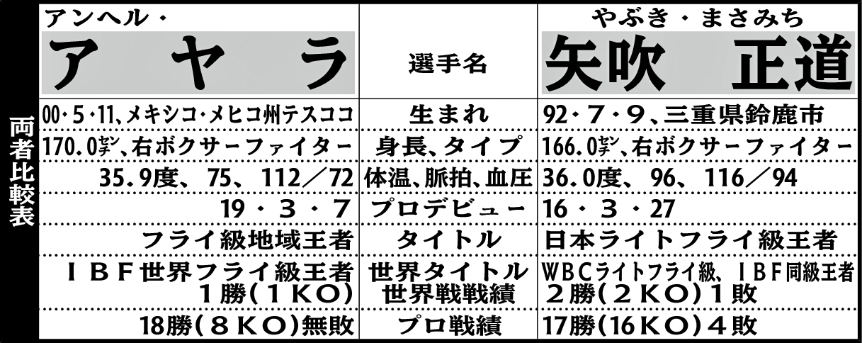 両者比較表