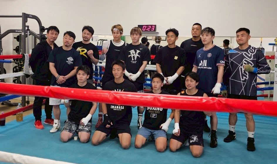 神奈川・小田原合宿に取り組む大橋ジム勢メンバー（大橋ジム提供）