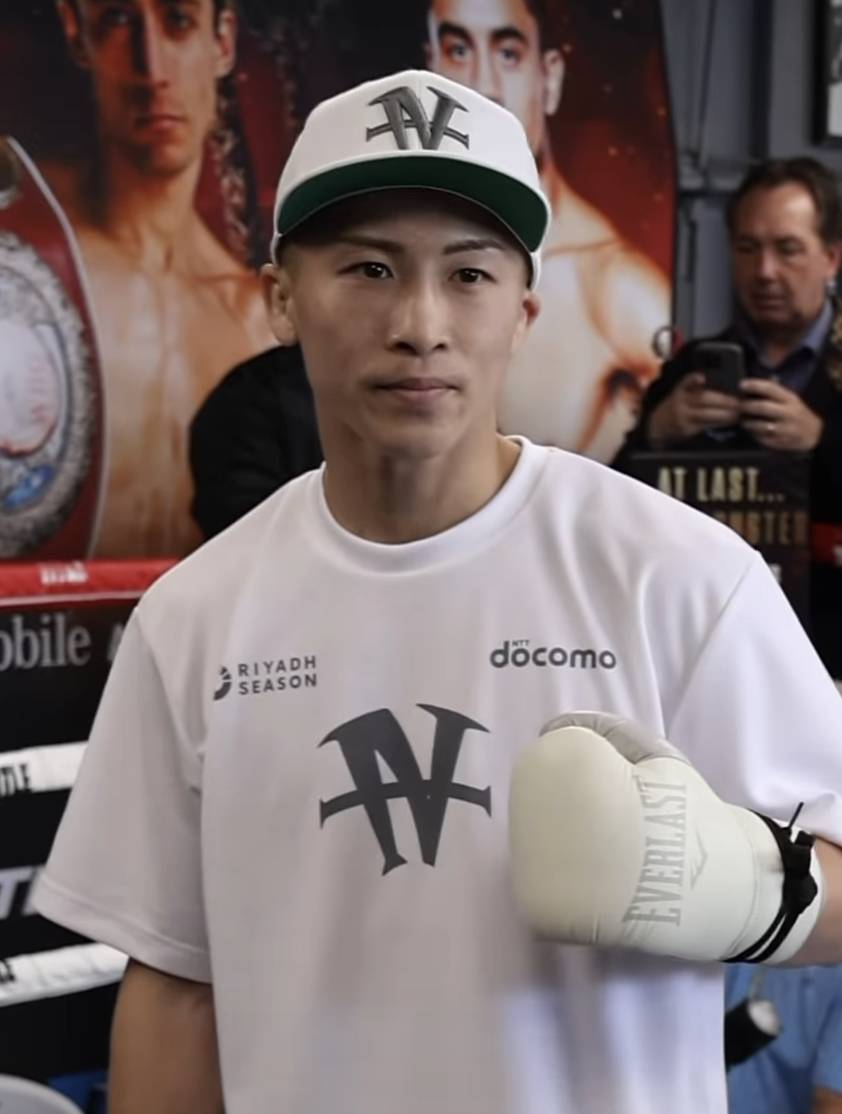 米ロサンゼルスに到着し、米メディアの前で練習を公開した井上尚弥（大橋ジム提供）