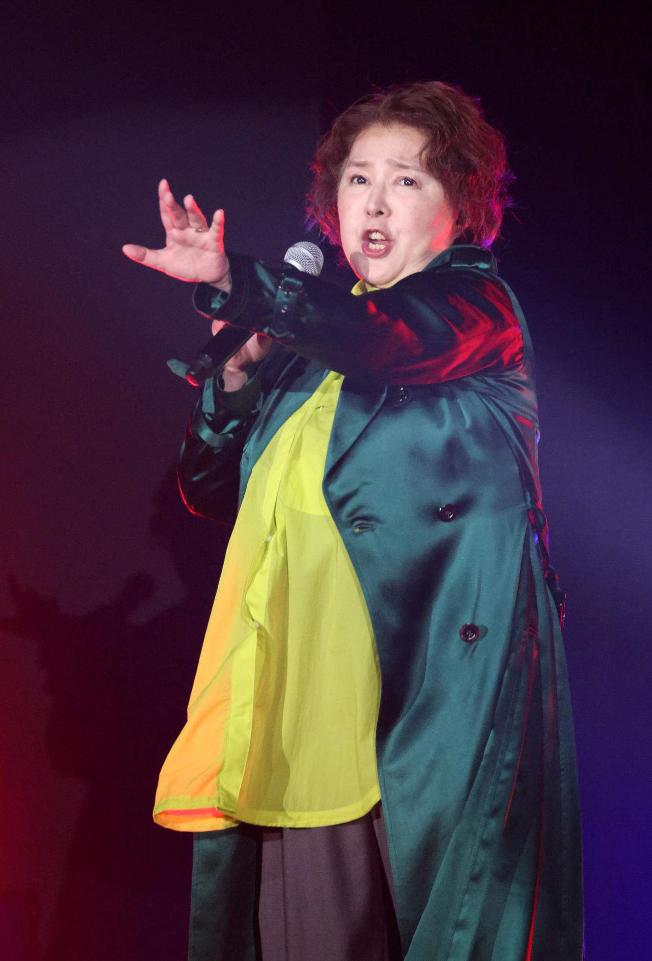 「LUCHA FIESTA ESPECIAL」で「ヒーロー　HOLDING OUT FOR A HIRO」を熱唱する麻倉未稀（撮影・中島郁夫）