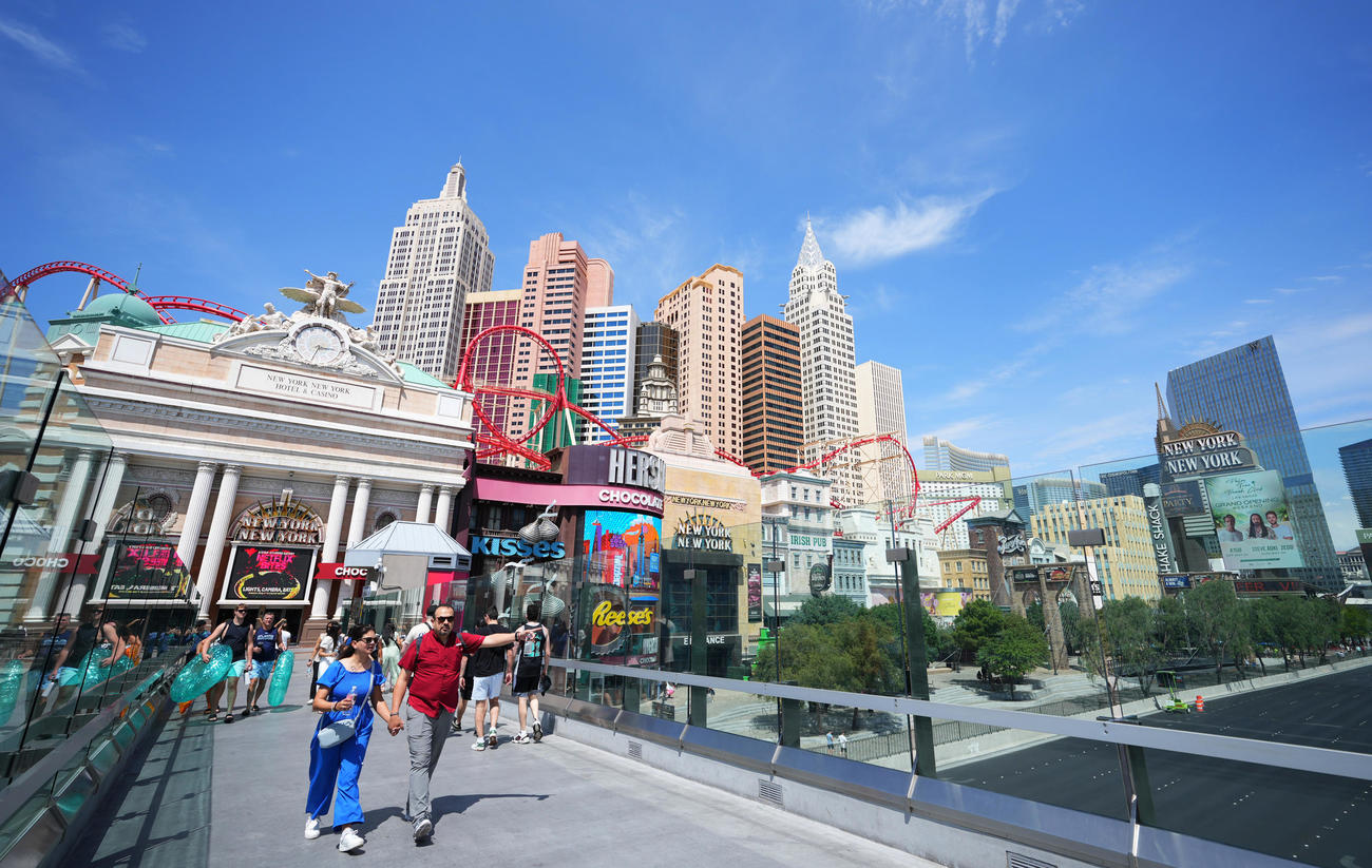 4団体統一スーパーバンタム級タイトルマッチが行われる米国ラスベガス（撮影・菅敏）