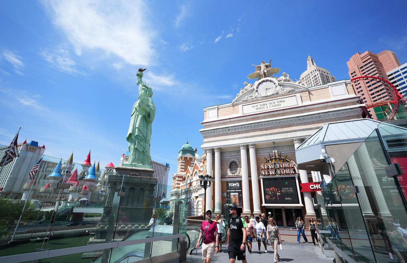 4団体統一スーパーバンタム級タイトルマッチが行われる米国ラスベガス（撮影・菅敏）