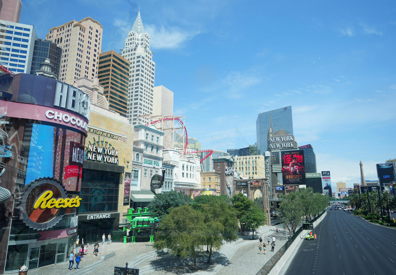 4団体統一スーパーバンタム級タイトルマッチが行われる米国ラスベガス（撮影・菅敏）