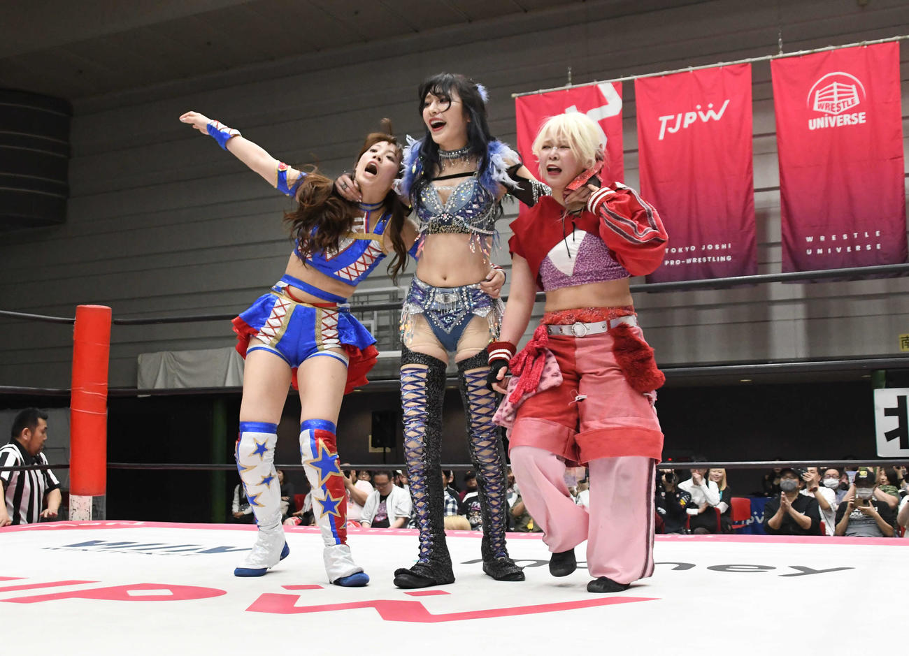 “ゆき3WAYマッチ”で対戦した（左から）荒井優希、上福ゆき、愛野ユキ