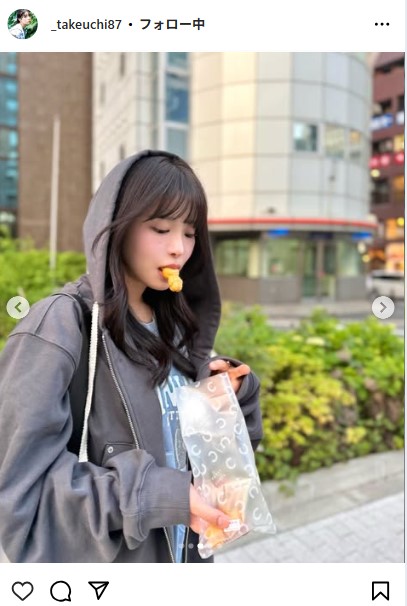 竹内花のインスタグラムから