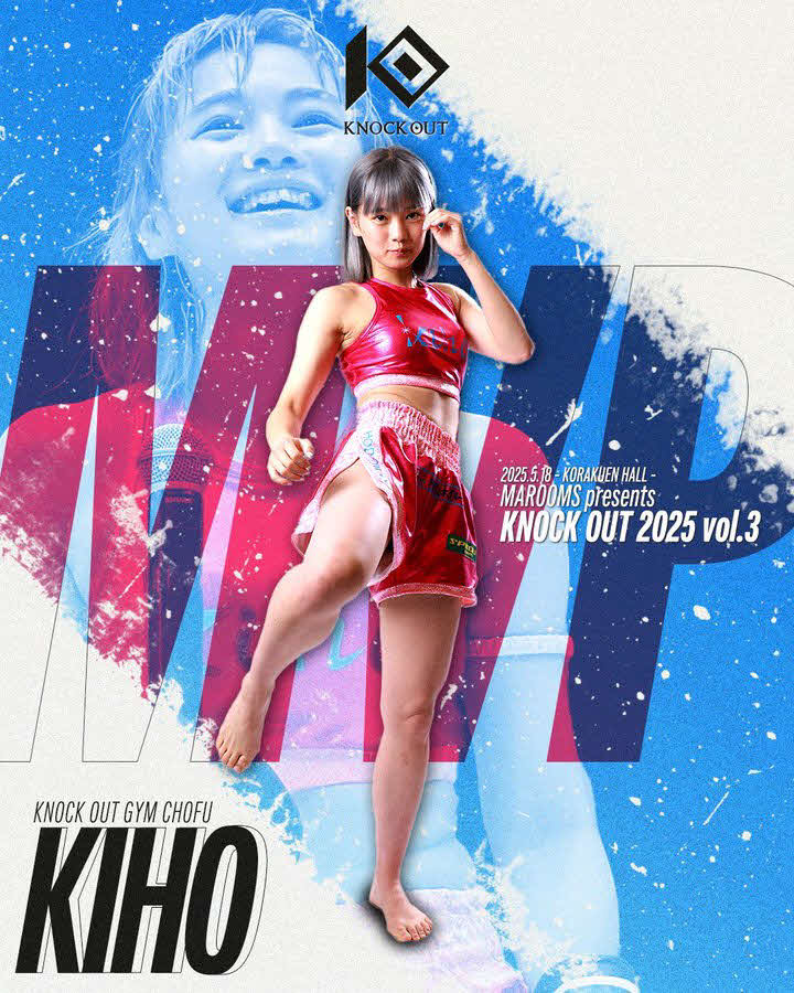 Kihoが5月後楽園大会のMVPに輝いた（KNOCK OUT公式Xから）