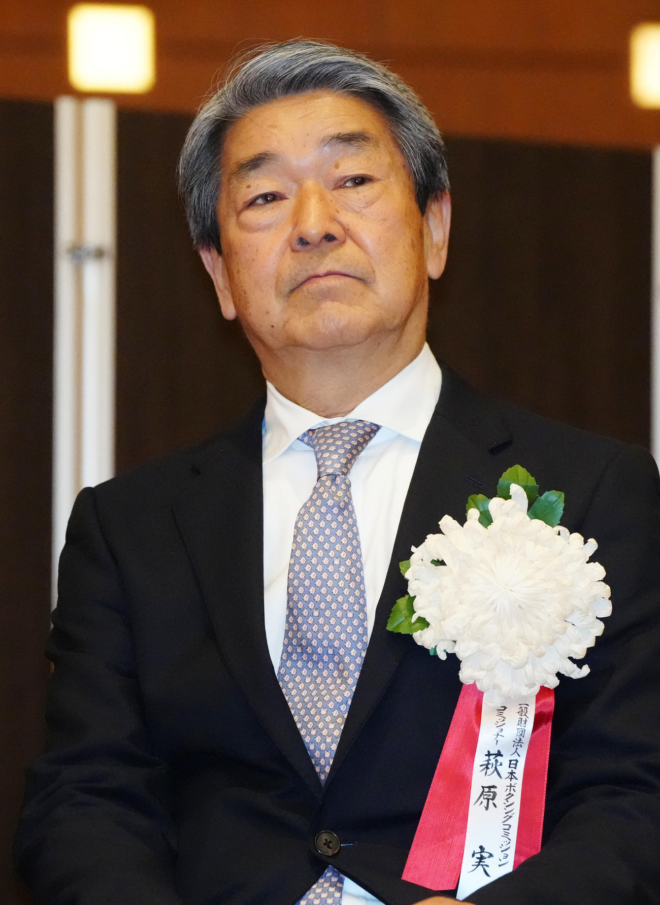 日本ボクシングコミッション（JBC）の萩原実コミッショナー（2025年3月31日撮影）