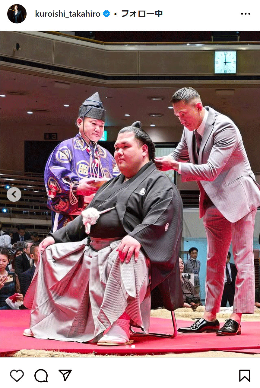 黒石高大のインスタグラムから