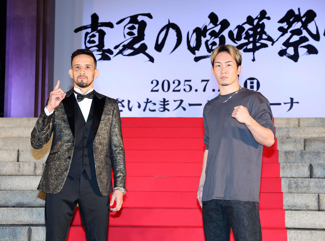 RIZIN「真夏の喧嘩祭り」で対戦するクレベル・コイケ（左）と朝倉未来（撮影・鈴木正人）