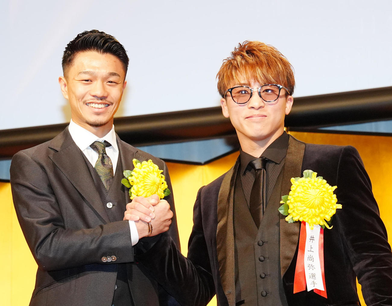 井上尚弥（右）と中谷潤人（2025年撮影）