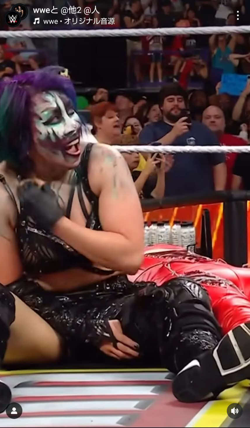 約13カ月ぶりのリング復帰したアスカ（WWE公式インスタグラムから）