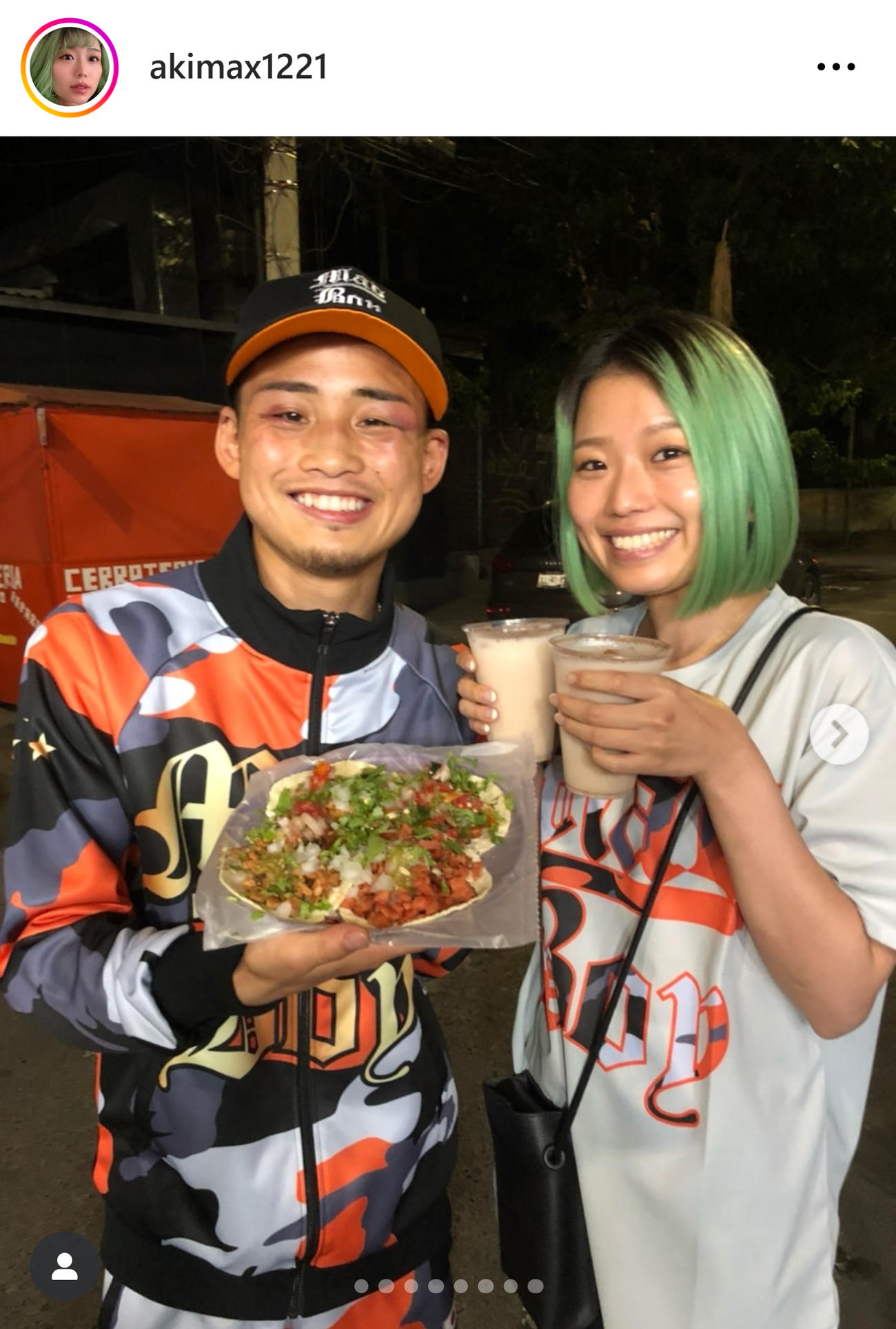 京口紘人と妻の「あきまっくす」こと亜希さん（若林亜希さんのインスタグラムから）