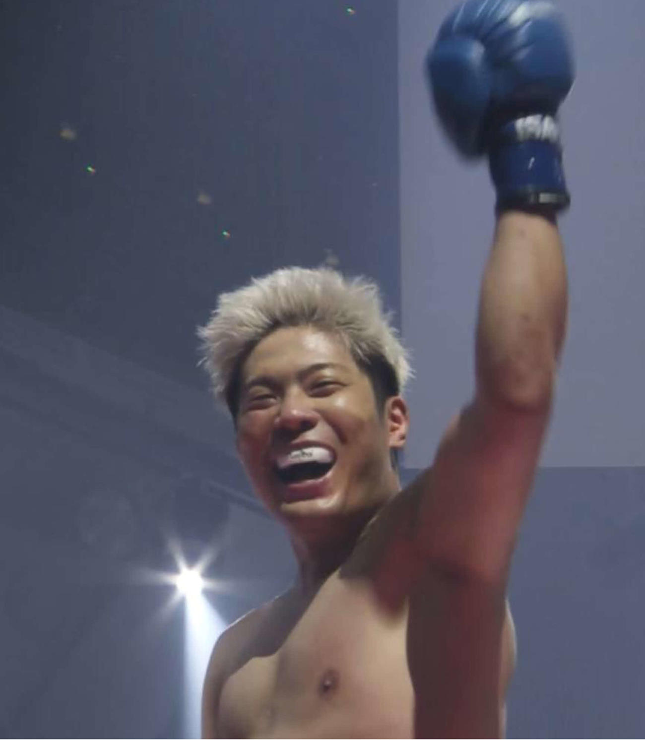西谷大成に勝利してよろこぶ赤田功輝（ブレイキングダウン配信から）