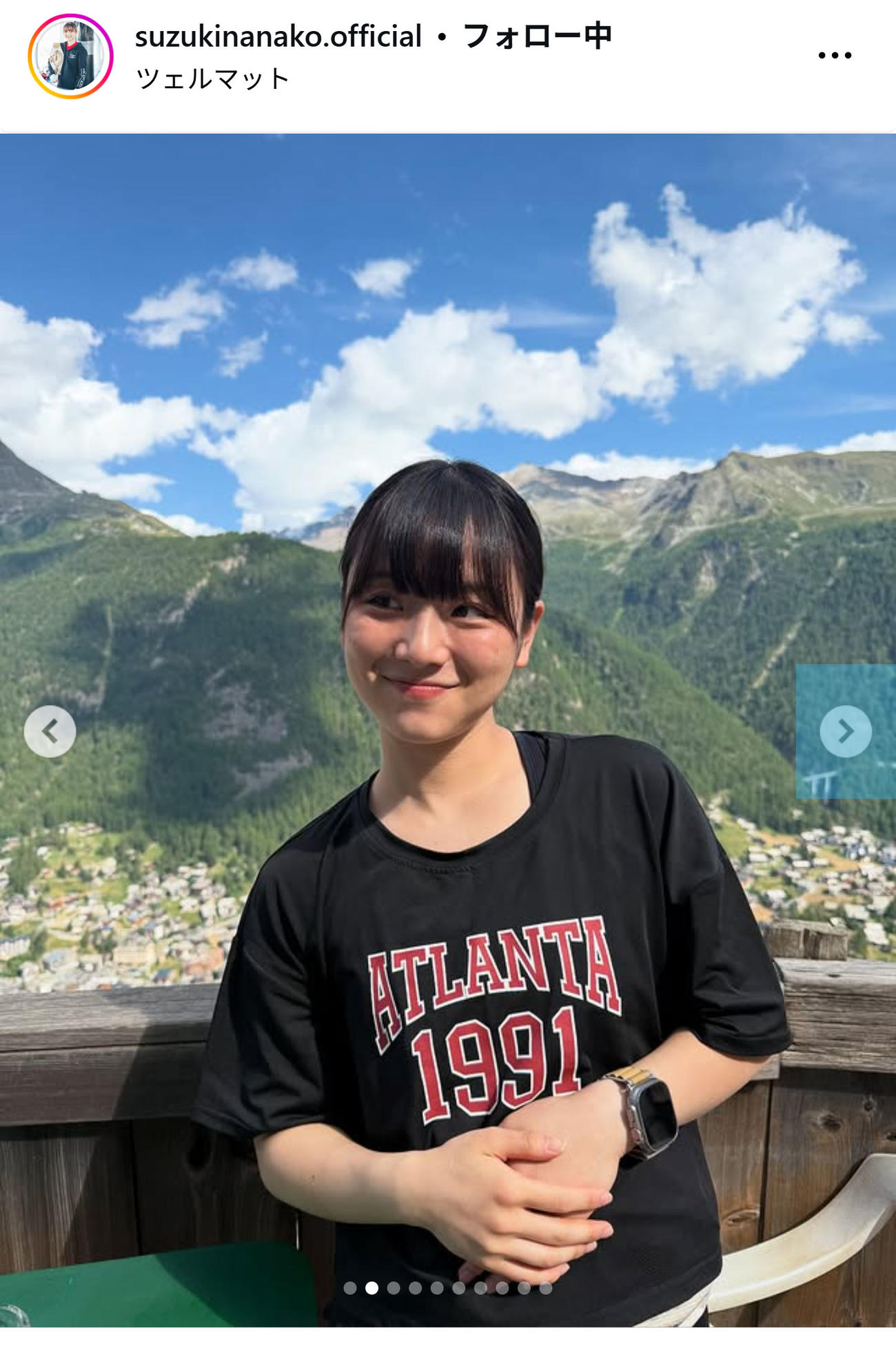 鈴木なな子のインスタグラムから