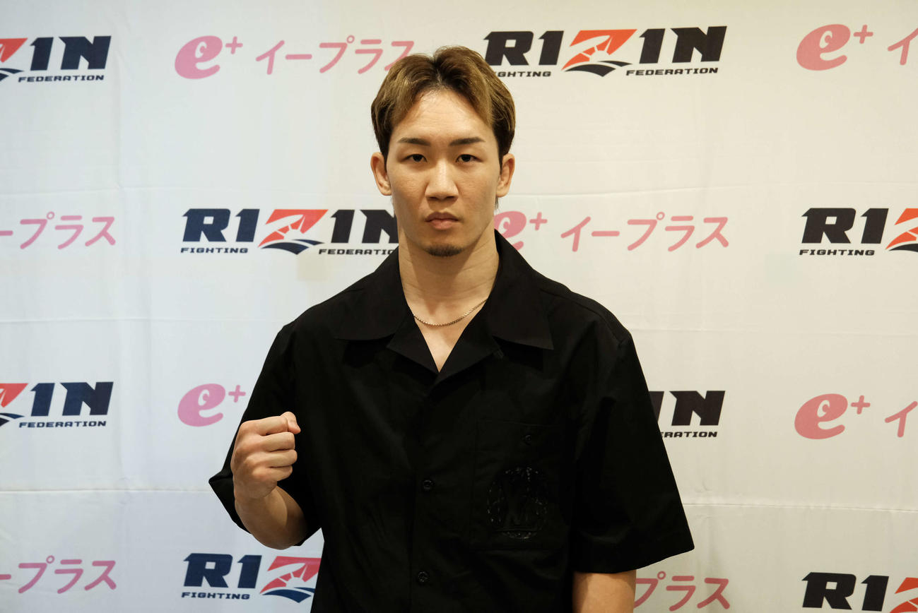 クレベル戦へ意気込みを示した朝倉未来（C）RIZIN FF